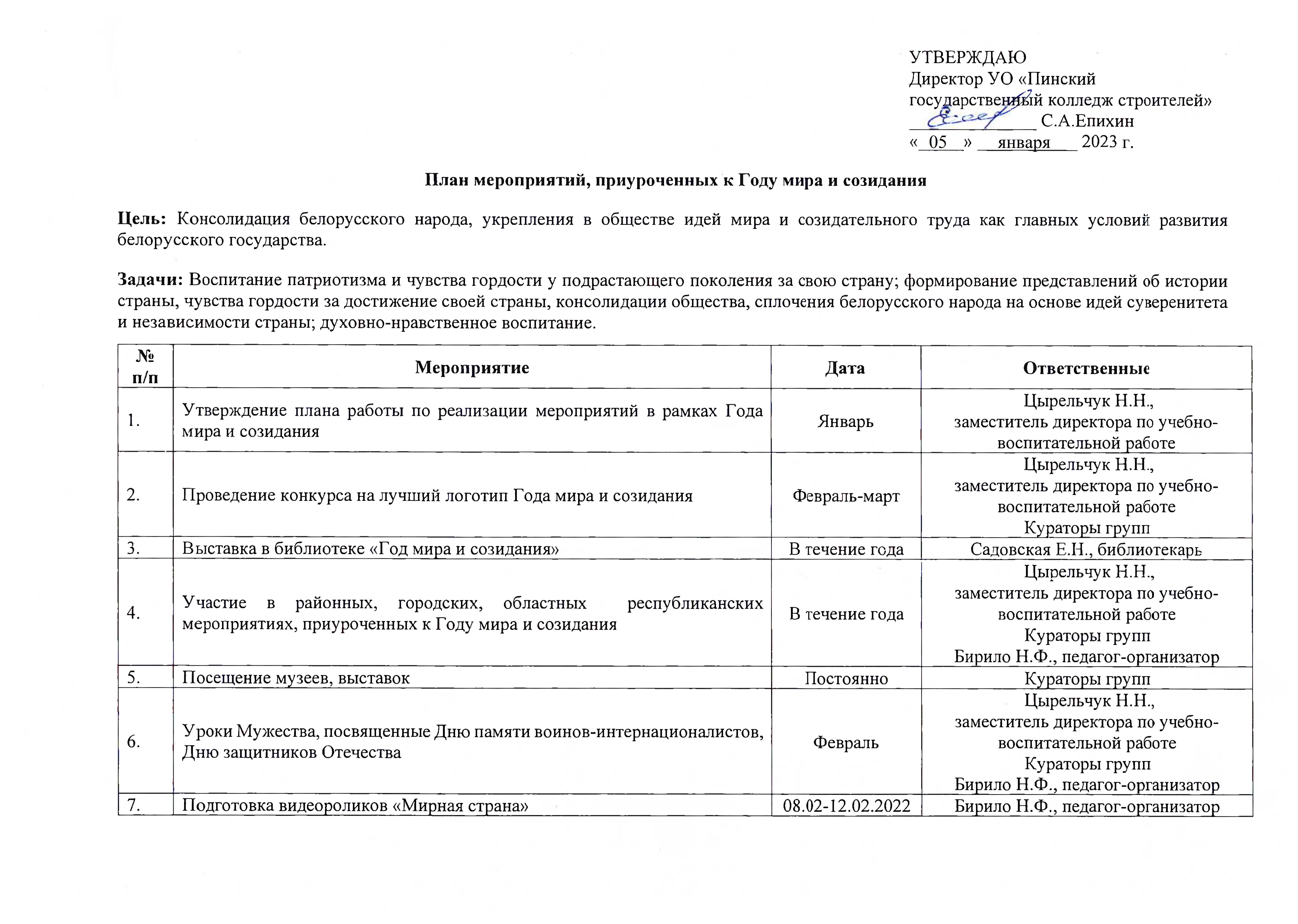 План мероприятий к 2023 году - 0001